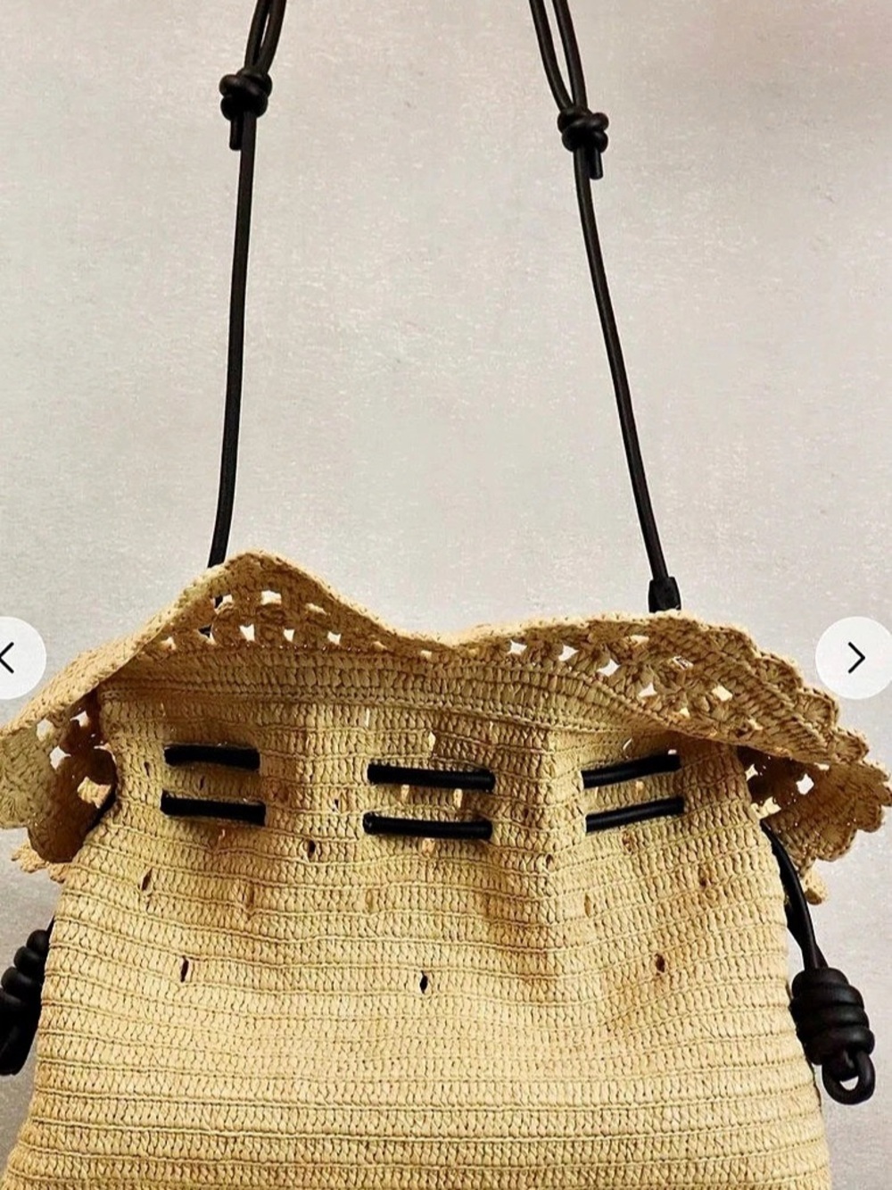 Paula's Ibiza Raffia Medium Flamenco Clutch with Leather Shoulder/Crossbody Adju